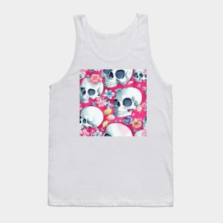 Watercolor skull pattern Tank Top